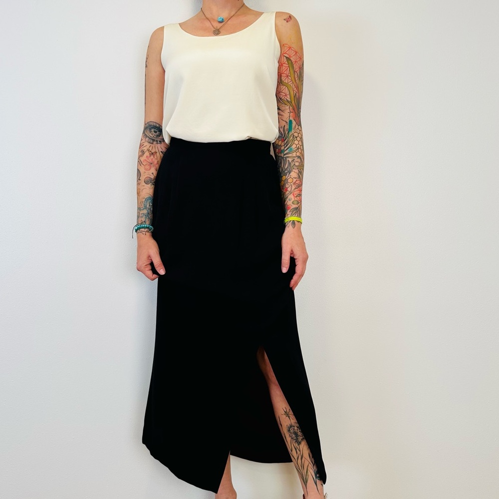Lord&Taylor Skirt Maxi Front Slit Column